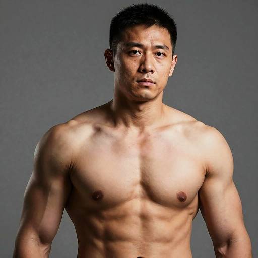 Hyperrealistic Muscular Businessman Portrait