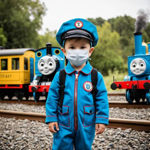 Adorable Baby Thomas Train Costume Photo