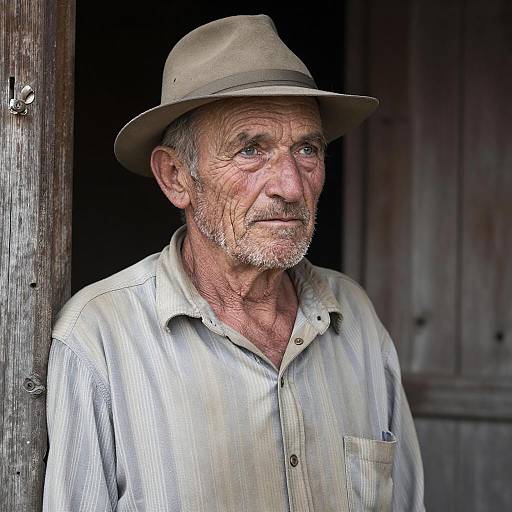 Portrait of an Older Man in Doorway