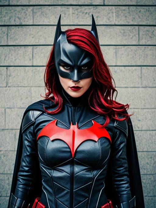 Woman in Batwoman Costume Cosplay