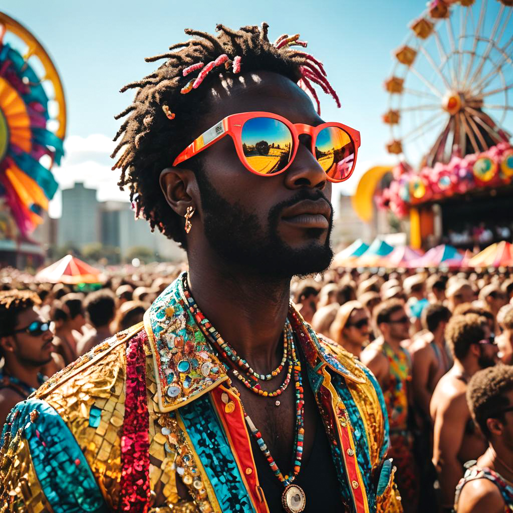 Energetic Performer at Vibrant Carnival