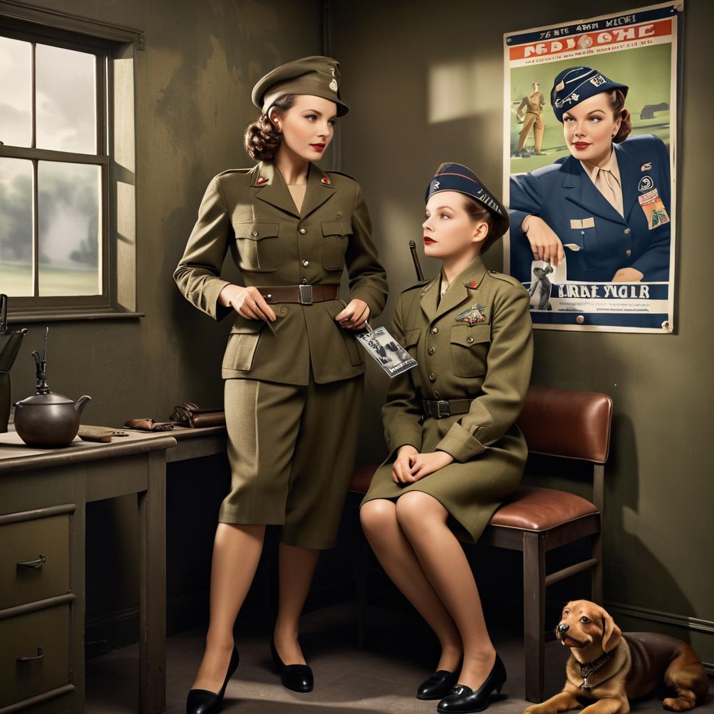 Cinematic 1940s Soldier Editorial Fashion