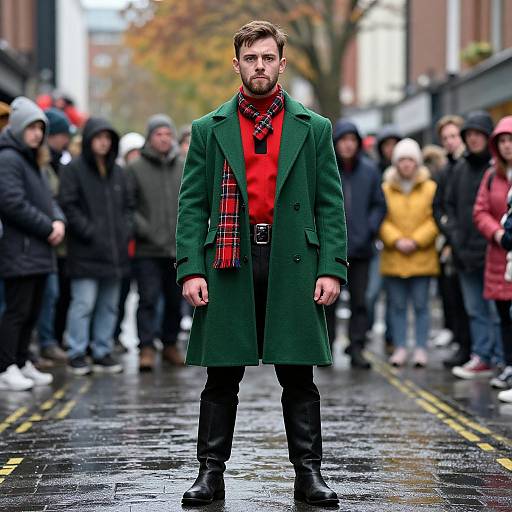 Photorealistic Young Man in Irish Costume