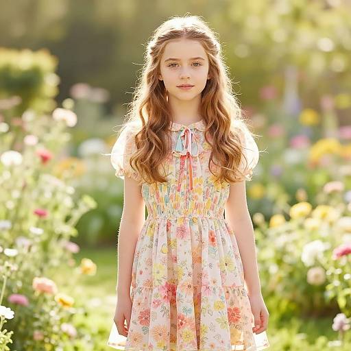 Kiernan Shipka in Dreamy Floral Garden