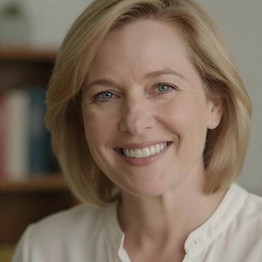 Smiling Middle-Aged Woman Close-Up