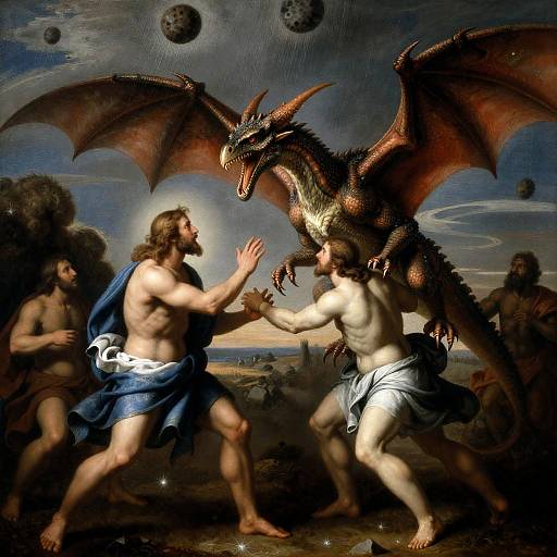 Baroque Jesus Defeats Pterodactyl Kaiju