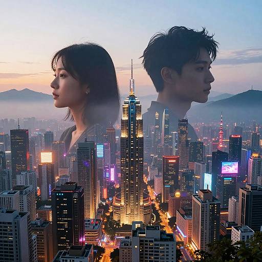 Seamless AI Morph of Mountain and City