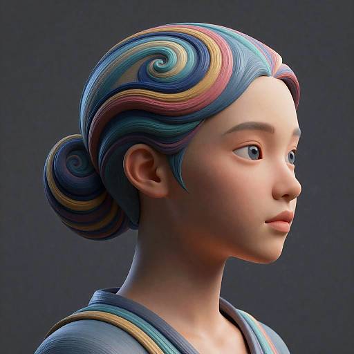 Hyper-Realistic 3D Woman's Head Portrait