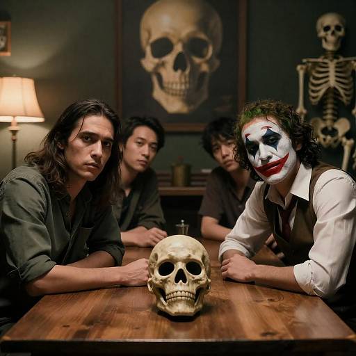 Eerie Gathering: Men and Grotesque Imagery