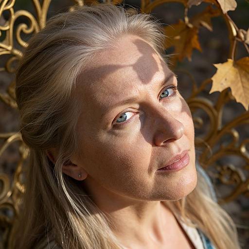 Serene Slavic Portrait in Autumn Light