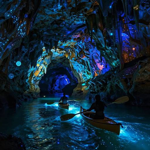 Glowing Subterranean River Canoe Journey
