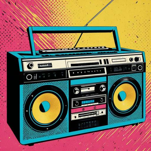 Andy Warhol Style Boombox Artwork