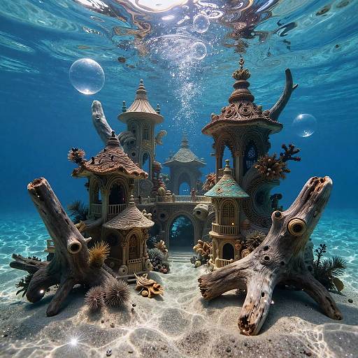 Surreal Underwater Driftwood Sanctuary