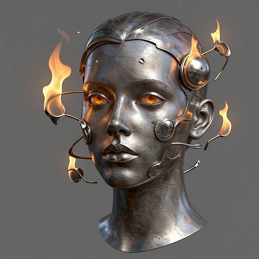 Liquid Metal Kinetic Fire Sculpture