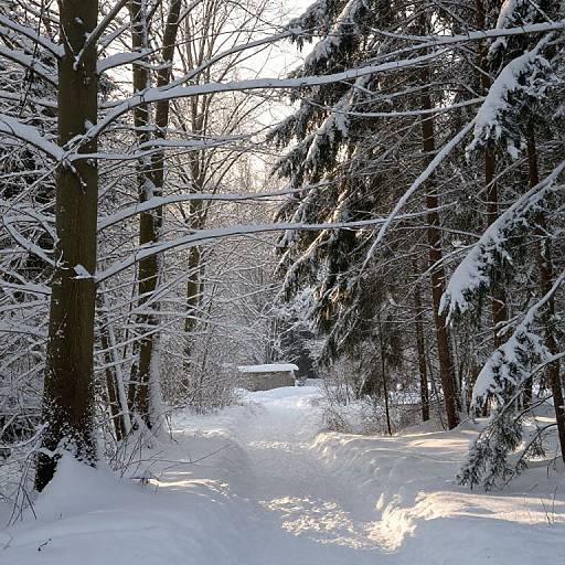 Serene Winter Forest Glow