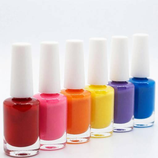 Vibrant Colorful Nail Polish Bottles