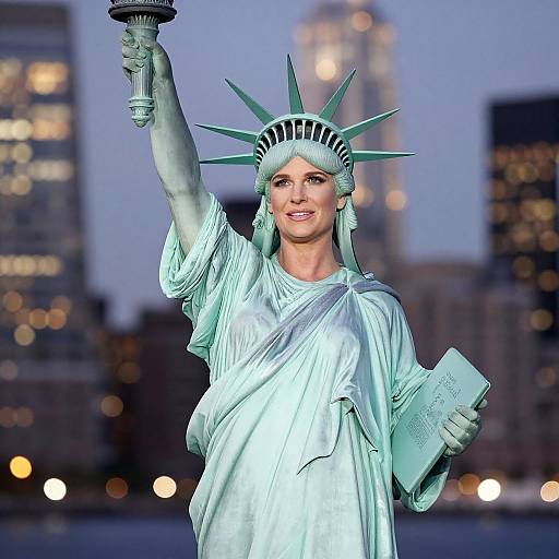 Modern Statue of Liberty Fashion Dress