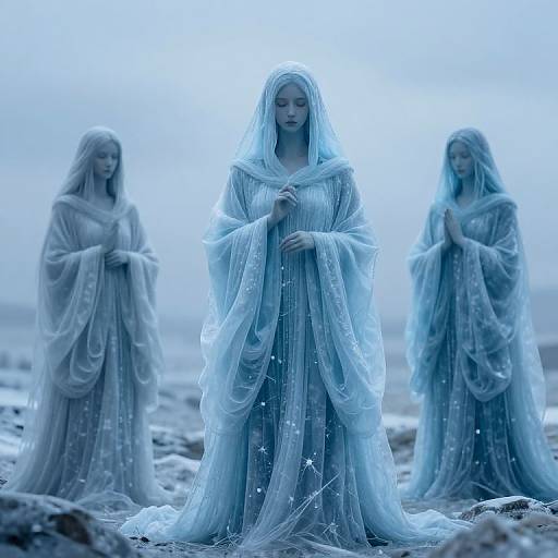 Ethereal Sentinels in Frozen Realm