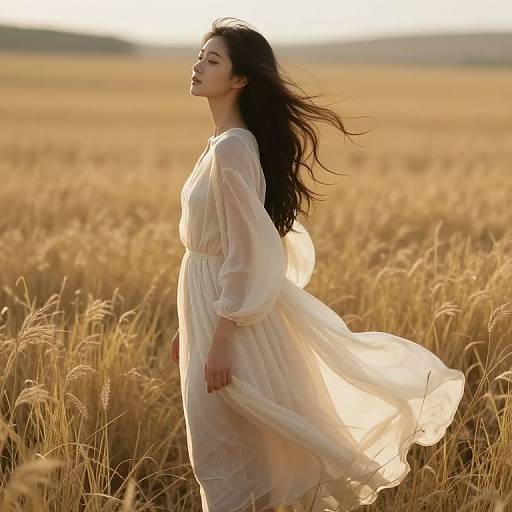 Ethereal Dress in Golden Field