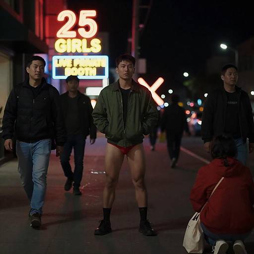 Vibrant Nightlife with Neon Glow