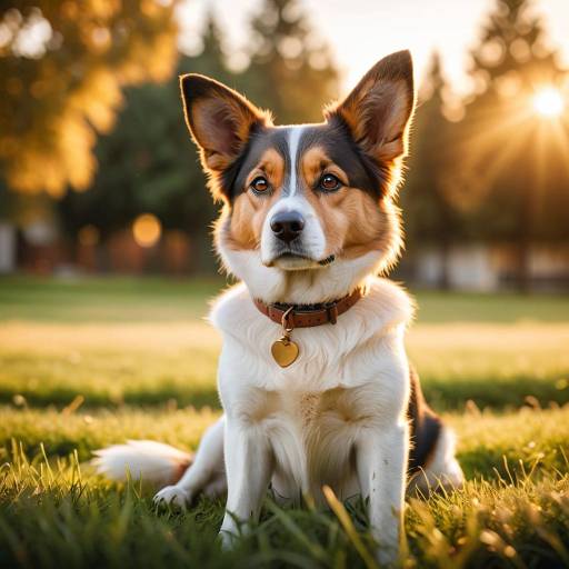 Cinematic Portrait of a Dog at Golden Hour