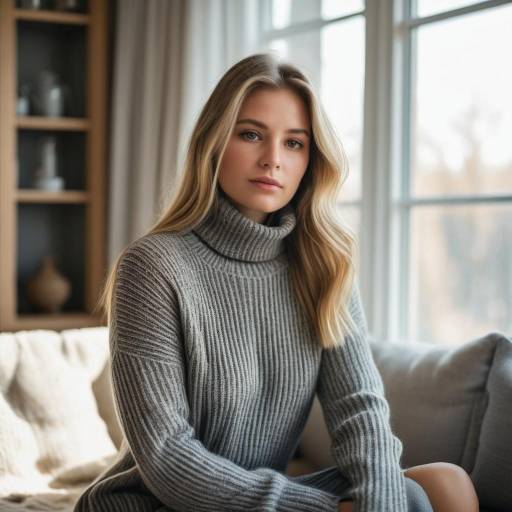 Cozy Portrait of a Young Woman
