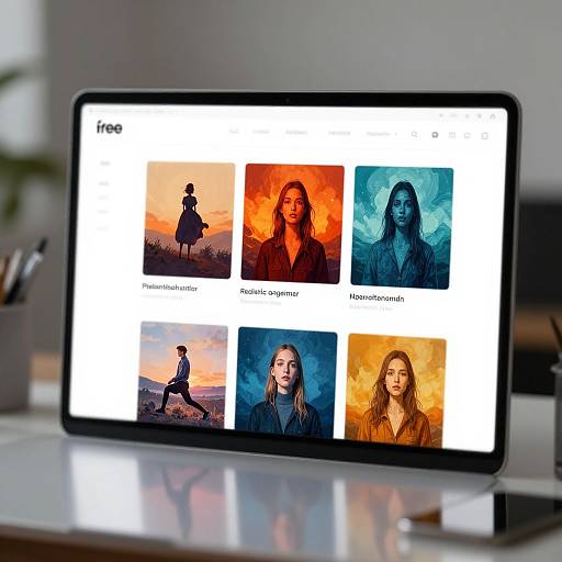 Realistic AI Art Generator Website UI