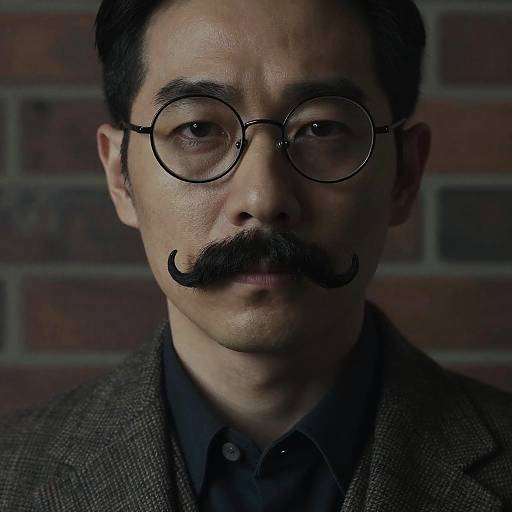 Cinematic Portrait with Bold Mustache