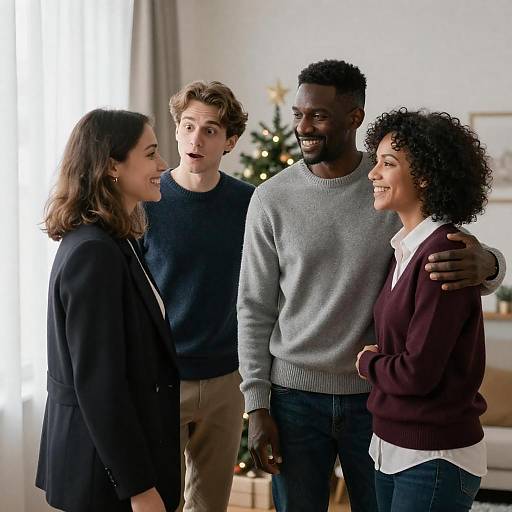 Festive Indoor Gathering with Friends