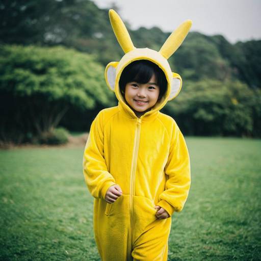 Realistic Male Teletubby Cosplay Outdoors