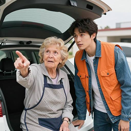 Conversation by an Open Car Trunk