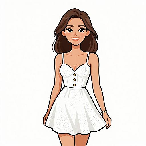 Smiling Woman in Summer Skater Dress