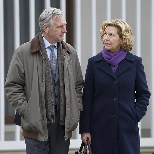 Portrait of Two Middle-Aged Individuals Outdoors