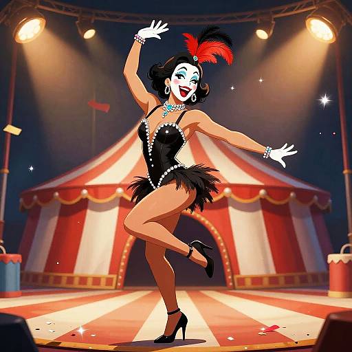 Glamorous Vaudeville Mime Performance