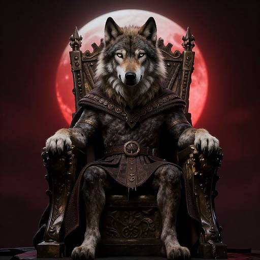 Wolf-Headed Papa Benedict on Throne