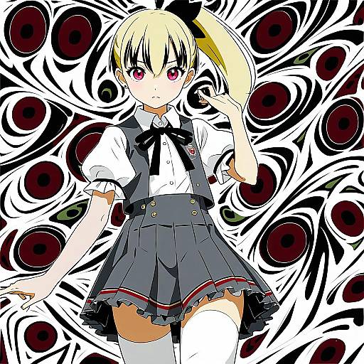 Illustration of Andou tazusa, assault lily in the style of Maruto!