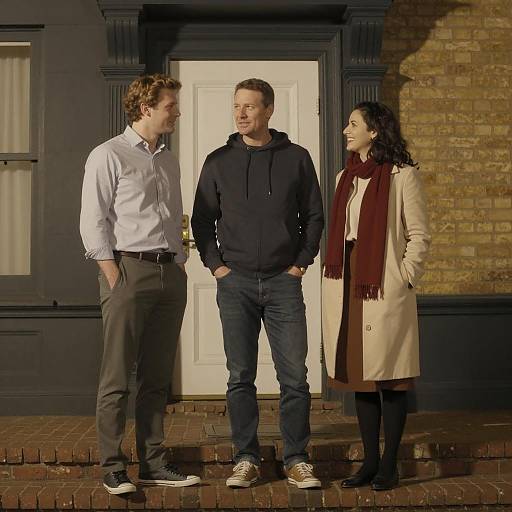 Nighttime Scene on Brick Steps