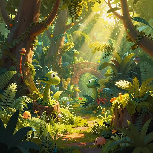 Joyful Verdant Jungle Clearing