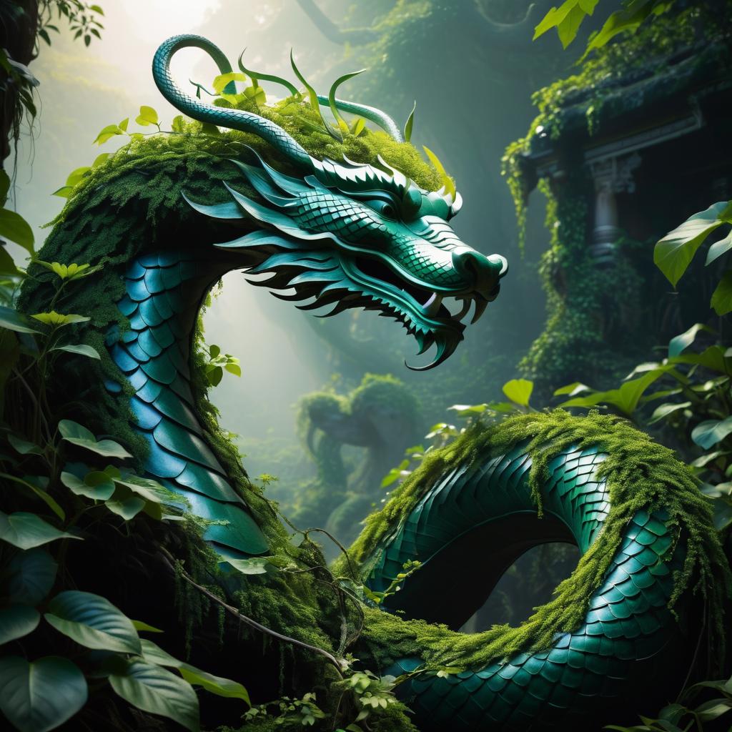 Lithe Naga Entwined in Vines