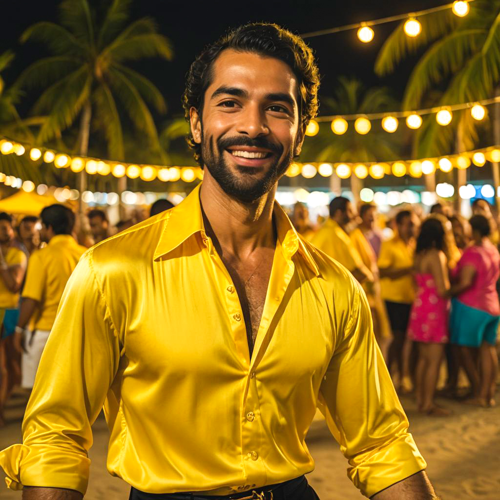 Vibrant Salsa Dance at Beach Festival