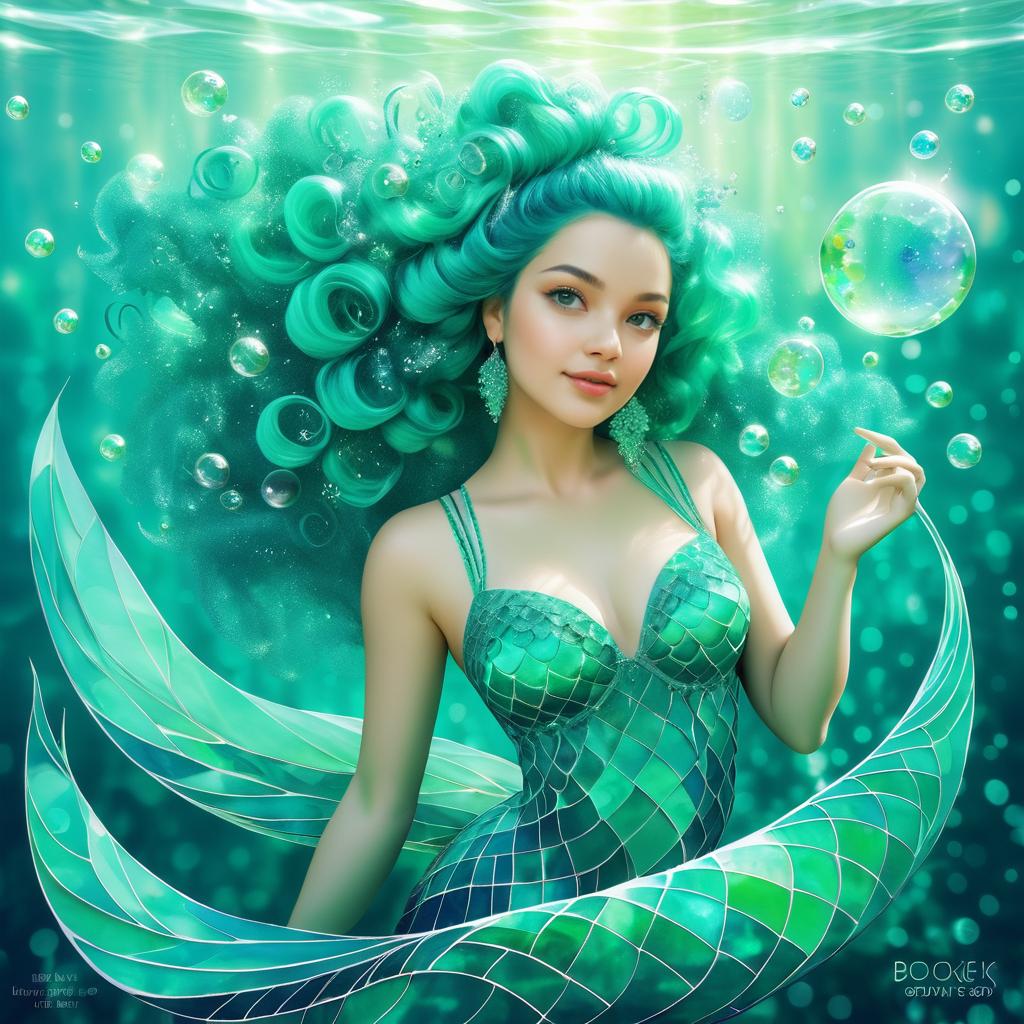 Enchanting Mermaid with Aqua Hair