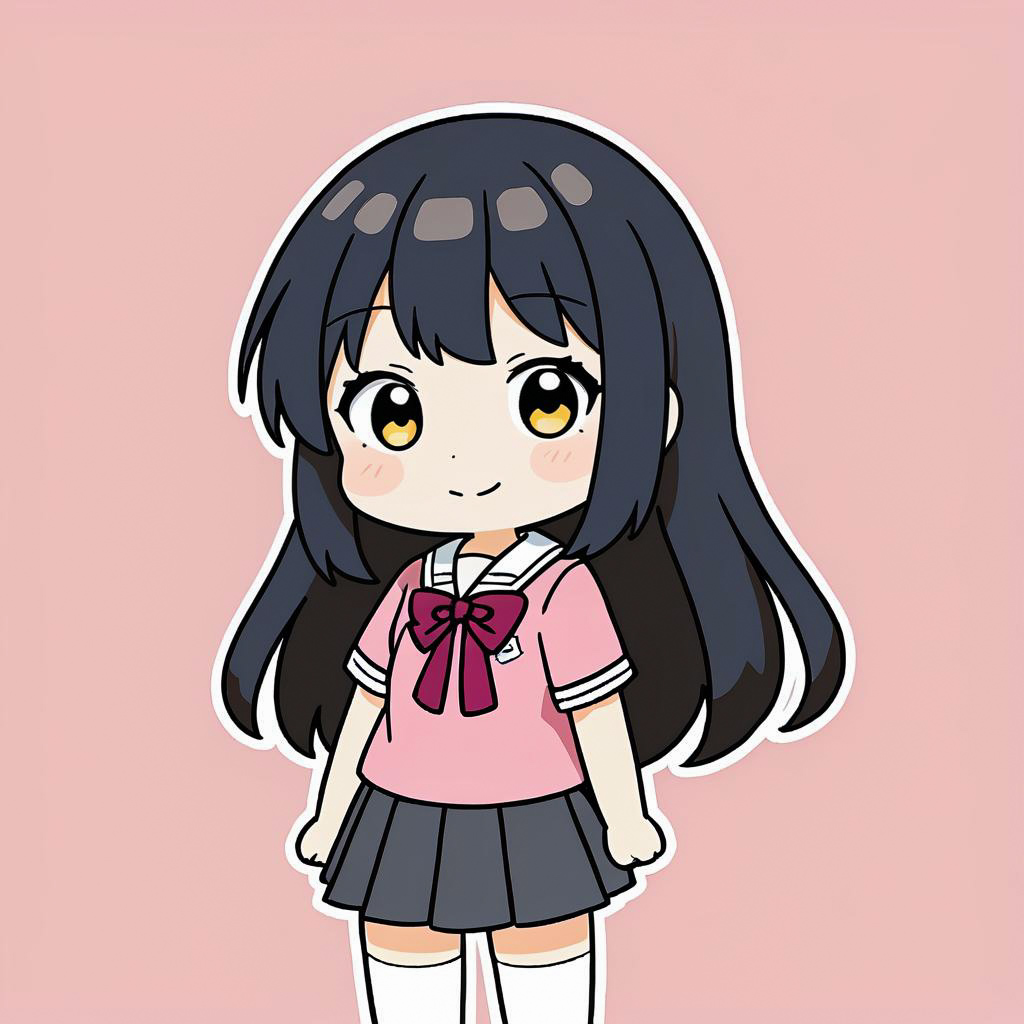 Chibi Schoolfriend in Vibrant Colors