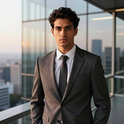 Confident Businessman in Modern Office