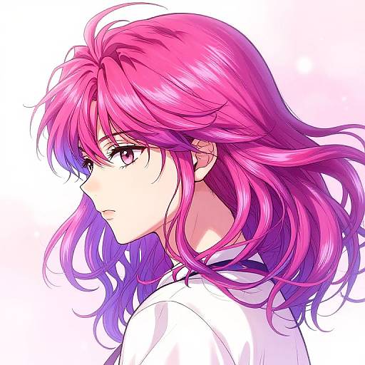 Vibrant Manhwa Hair with Dramatic Flow