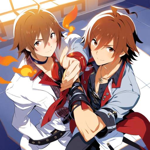 Illustration of Amagase touma, idolmaster in the style of Harada takehito