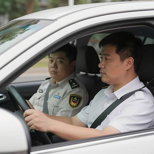 Urban Car Scene with Two Men
