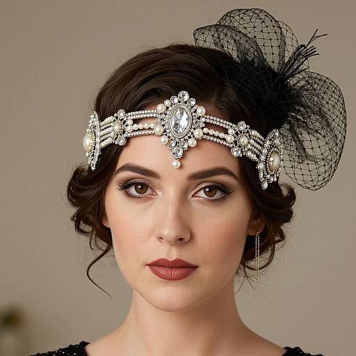 Elegant Art Deco Headband Showcase