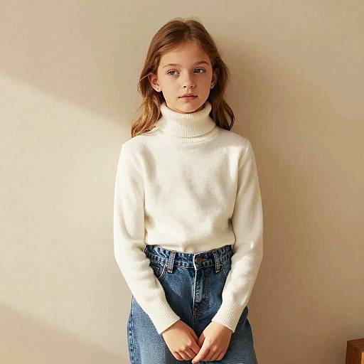 Young Girl in Cozy Casual Look