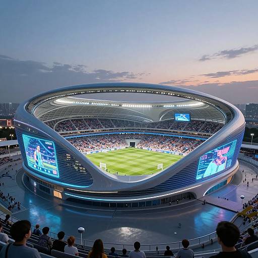 Futuristic AI-Generated Sports Arena