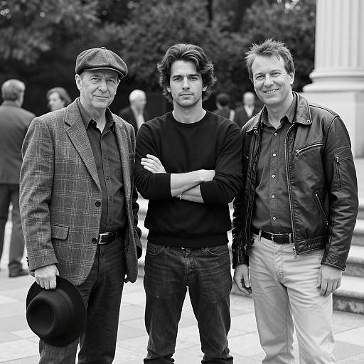 Classic Black and White Trio Outdoors